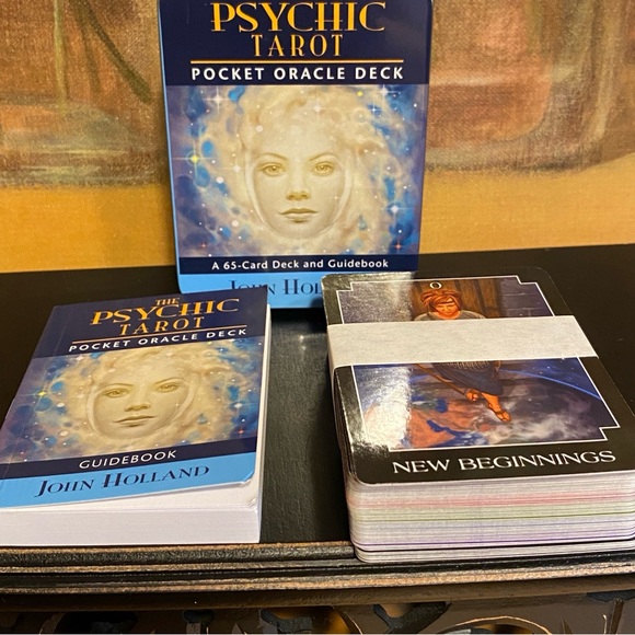 Hay House Other - ORACLE - Psychic Tarot POCKET MINI SIZE 65-Card Deck by John Holland Guidebook